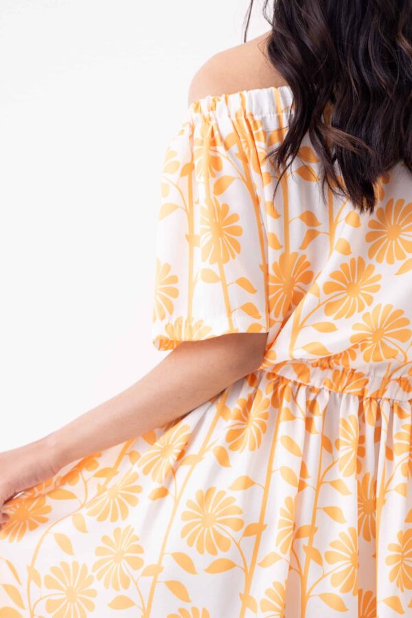 Φόρεμα floral πορτοκαλί-Make Your Image