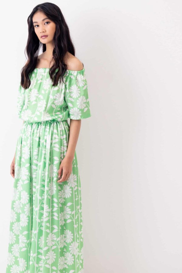 Φόρεμα Floral πράσινο-Make Your Image
