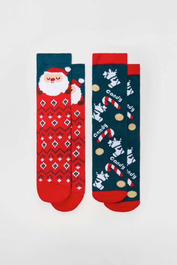 Χριστουγεννιάτικες Κάλτσες Κόκκινες Πακέτο 2 Τεμαχίων-Make Your Image