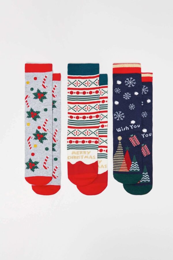 Χριστουγεννιάτικες Κάλτσες Πακέτο 3 Τεμαχίων-Make Your Image