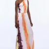 one shoulder dress art tll5204