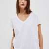 Μπλούζα Γυναικεία Βαμβακερή Με V Λαιμόκοψη White-Make Your Image