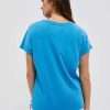 Μπλούζα Γυναικεία Βαμβακερή Με V Λαιμόκοψη Fresh Blue-Make Your Image