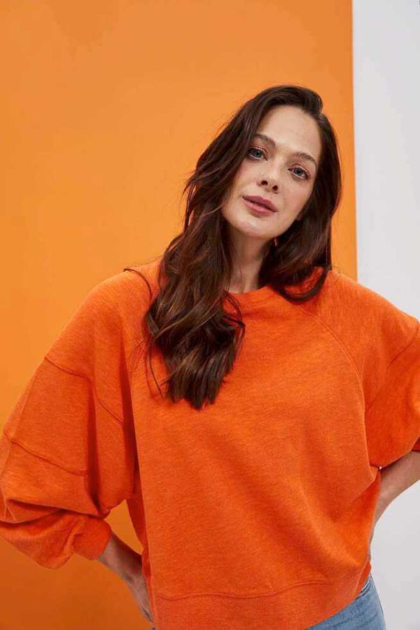 Women's Sweatshirt Orange-Make Your Image