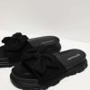Women's Slippers With Bow Black-Make Your Image