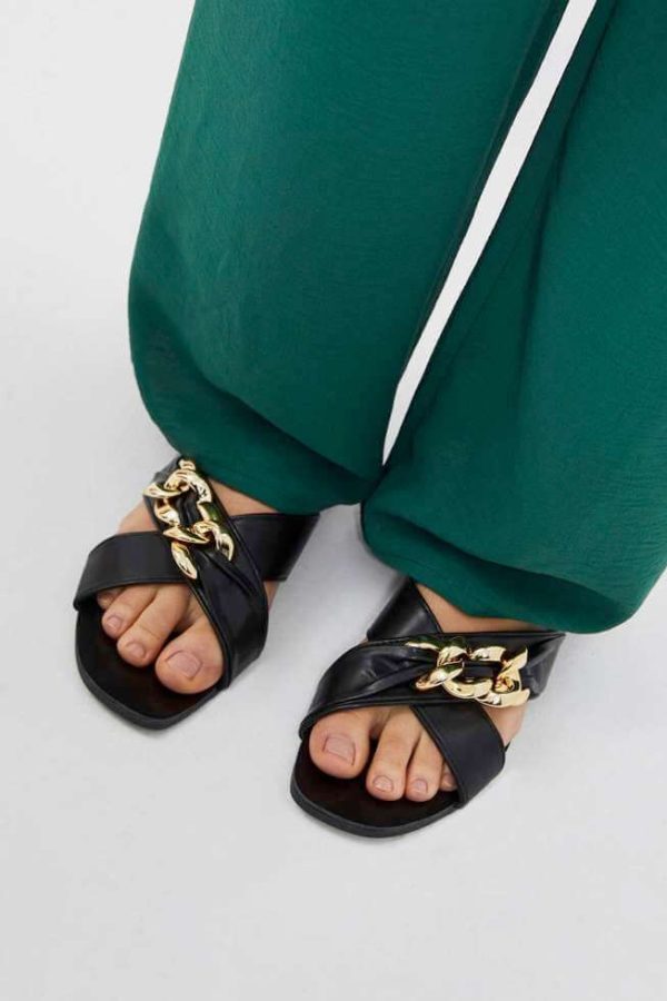 Women's Slippers With Decorative Chain-Make Your Image
