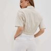 Women's Shirt Beige-Off White-Make Your Image