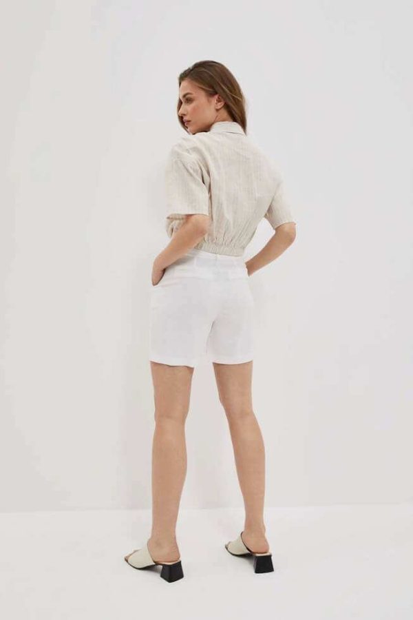 Shorts Women White-Make Your Image