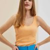 Women's Blouse with Straps Peach-Make Your Image
