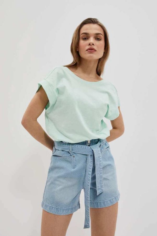 Women's Blouse with Open Back Mint-Make Your Image