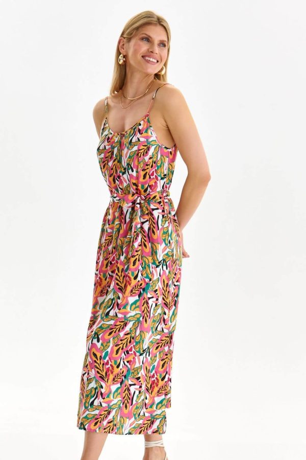 Printed Dress with Straps-Make Your Image