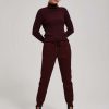 Women's Pants with Drawstring Waist D. Brown-Make Your Image