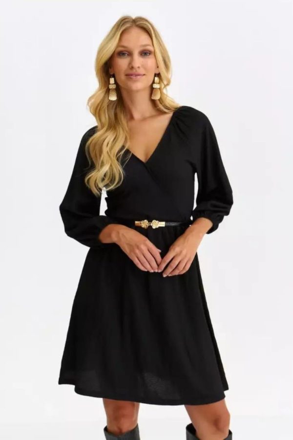 Short Dress with Long Puffy Sleeves-Make Your Image