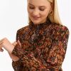 Women's Blouse with Patterns and Puffy Sleeves-Make Your Image