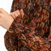 Women's Blouse with Patterns and Puffy Sleeves-Make Your Image