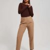 Women's Pants in Straight Line D. Beige-Make Your Image