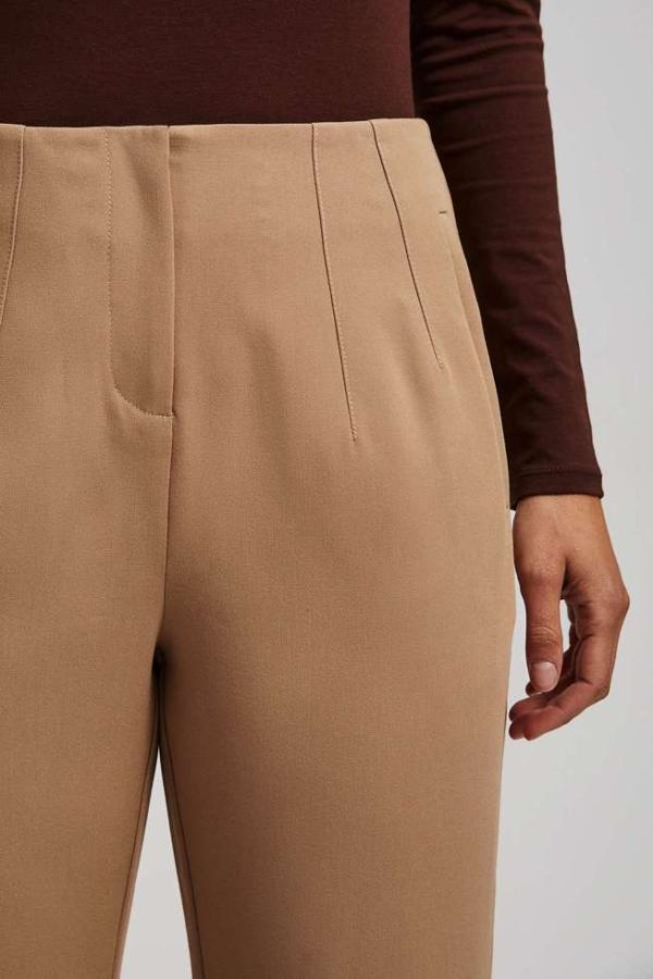 Women's Pants in Straight Line D. Beige-Make Your Image
