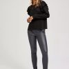 Pants Women's Slim Waxed Grey-Make Your Image