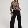 Women's Shirt with Patterns and Puffy Sleeves-Make Your Image