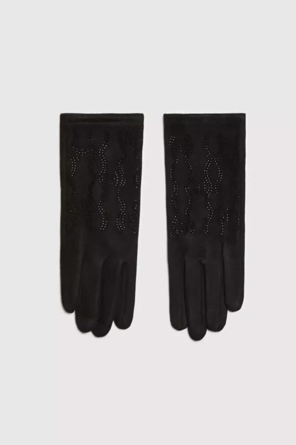 Women's Gloves with Zircon Designs-Make Your Image