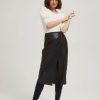 Midi Skirt with Imitation Leather-Make Your Image