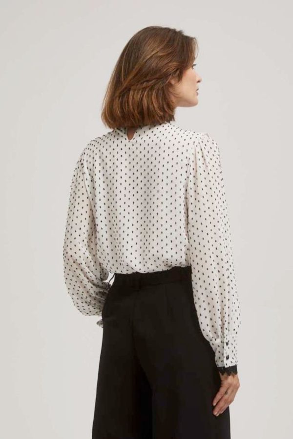 Women's Blouse with Ruffles and Puffy Sleeves-Make Your Image