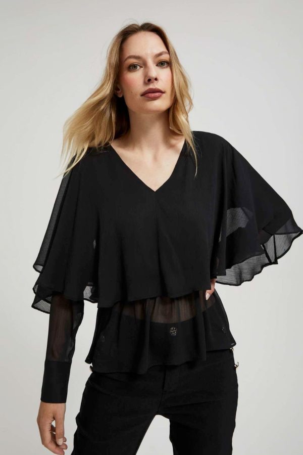 Women's Airy Blouse with Big Ruffles-Make Your Image