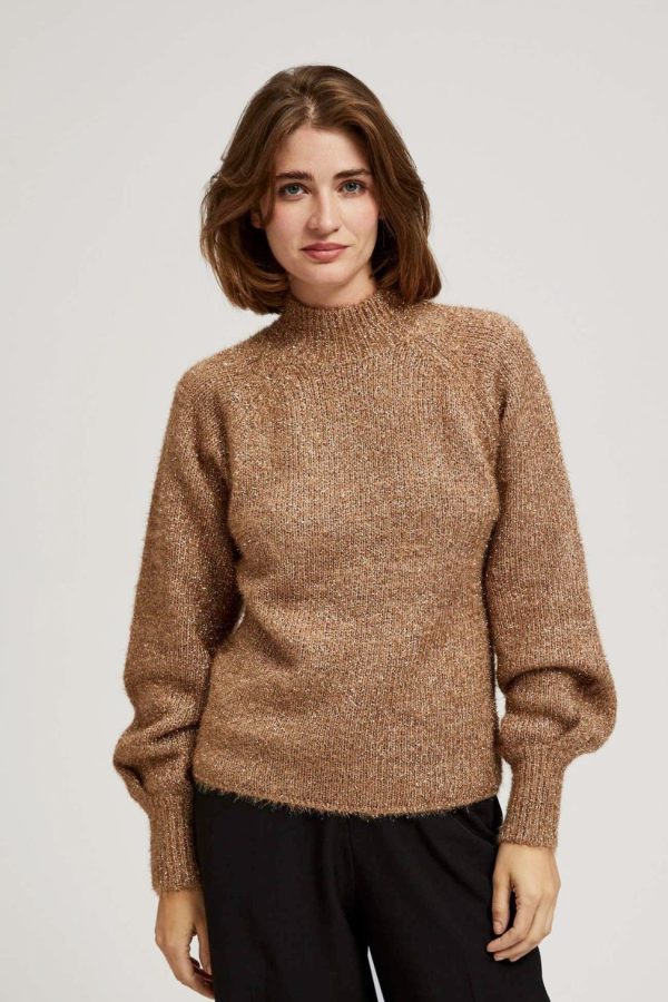 Women's Knitted Blouse with Puffy Sleeves-Make Your Image