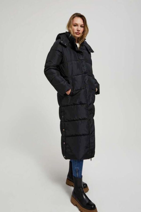 Women's Long Quilted Jacket with Hood-Make Your Image