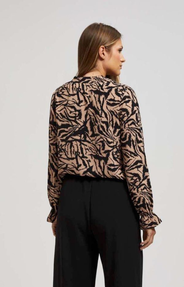 Women's Shirt with Patterns and Puffy Sleeves-Make Your Image