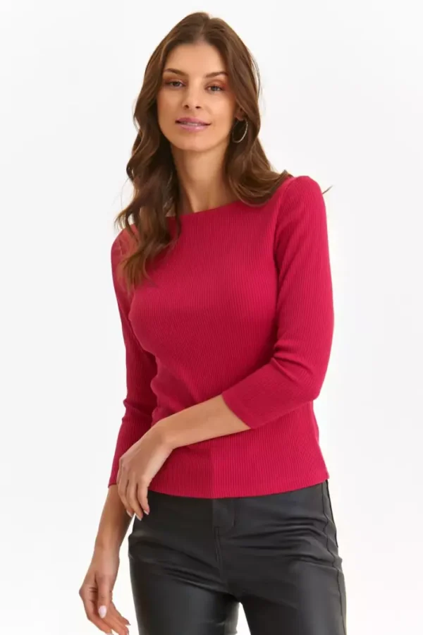 Women's Long Sleeve Fuchsia Blouse-Make Your Image