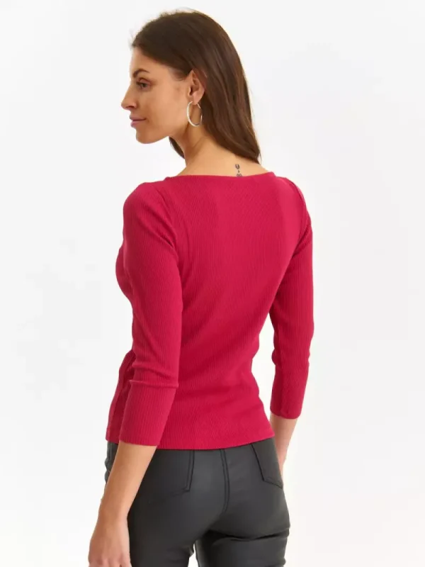 Women's Long Sleeve Fuchsia Blouse-Make Your Image