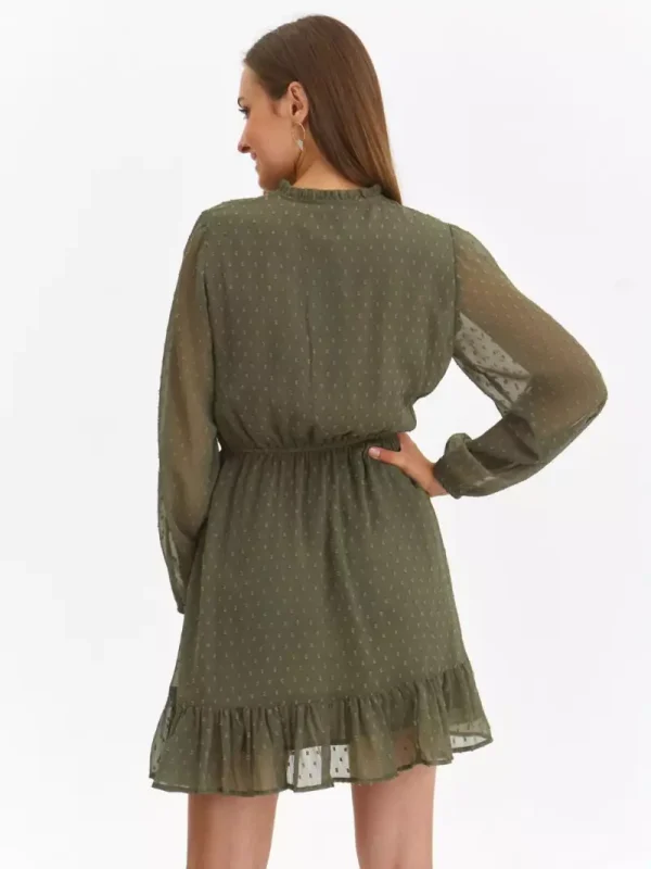 Dress with Ruffles Olive-Make Your Image
