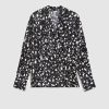 Women's Blouse with Black-White Pattern-Make Your Image