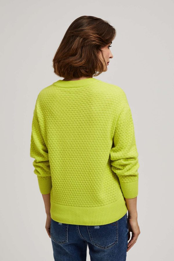 Women's V-Neck Sweater Lime-Make Your Image