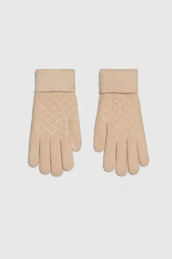 Women's Beige Gloves - Make Your Image