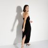 Black Strapless Midi Dress-Make Your Image