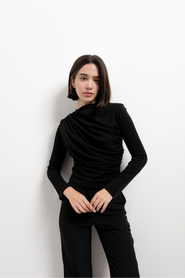 Women's blouse with laces Black-Make Your Image
