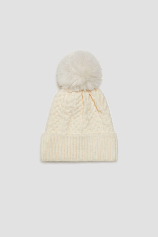 Women's Knitted Cap White-Make Your Image