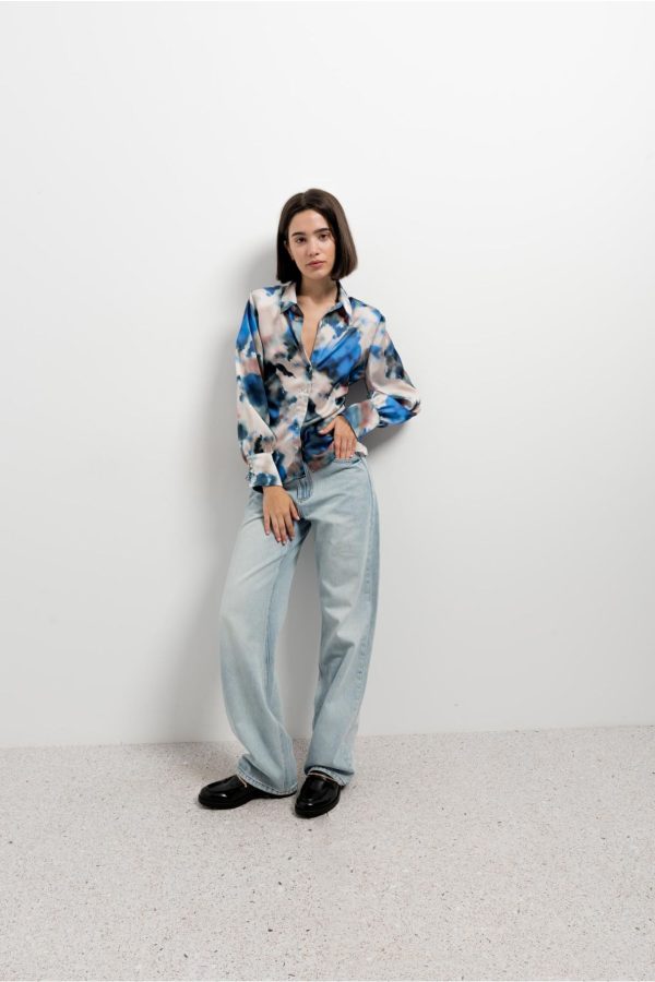 Women's Satin Shirt with Patterns-Make Your Image