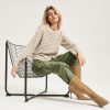 Women's Sweater with Wide Sleeves Light Beige-Make Your Image