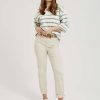 Women's Jeans Mom Fit Beige-Make Your Image