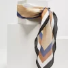 Women's Scarf with Geometric Patterns Navy Blue-Make Your Image