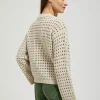 Women's Sweater with Wide Sleeves Light Beige-Make Your Image