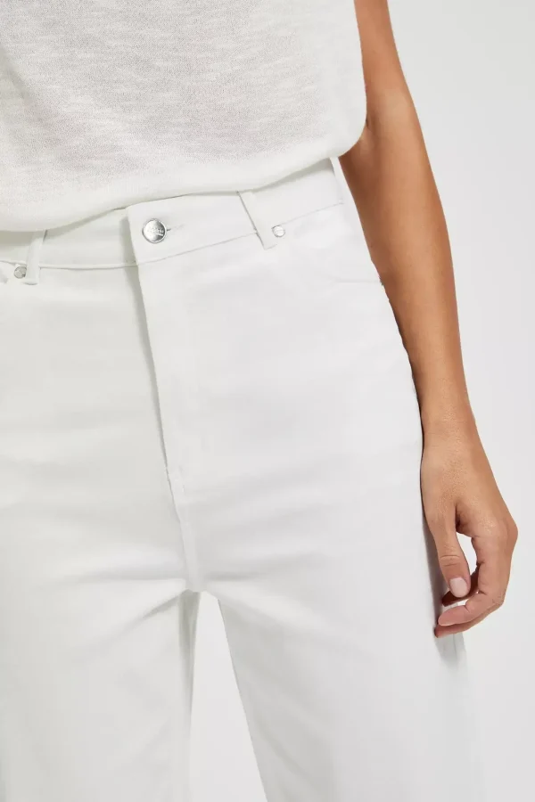 Women's Straight Line Jeans Off White-Make Your Image