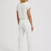 Women's Straight Line Jeans Off White-Make Your Image