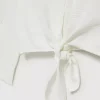 Πουκάμισο Γυναικείο με Δέσιμο στο Κάτω Μέρος Off White-Make Your Image