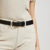 Women's Belt with Gold Buckle Black-Make Your Image