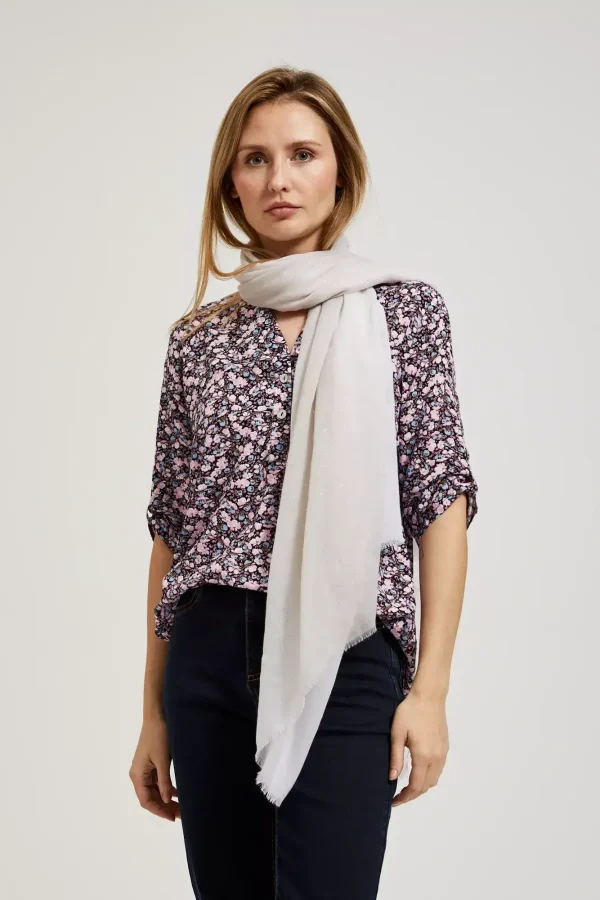 Women's Scarf with Frayed Edge Light Pink-Make Your Image