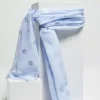 Women's Scarf with Silver Print Blue-Make Your Image